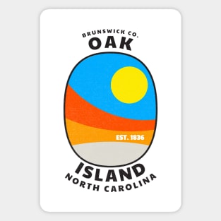 Oak Island, NC Summertime Vacationing Abstract Sunrise Magnet